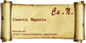 Cserni Nyeste névjegykártya